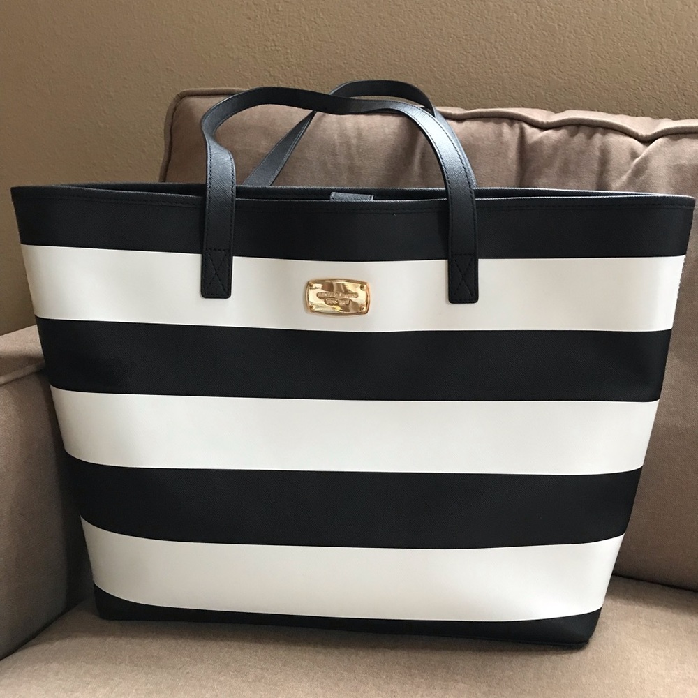 Michael Kors Jet Set medium black/white tote